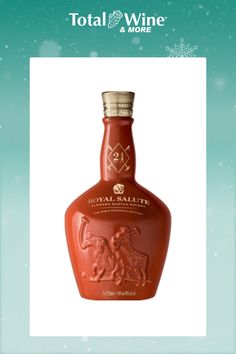 a bottle of royal salute is shown in this ad