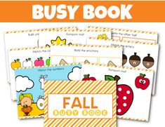 the busy book is filled with pictures and words to help students learn how to use them