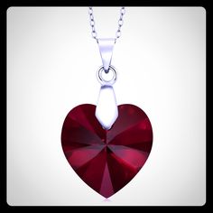 This Is A Stunning Piece! It Features: Swarovski Crystals Brass Metal Heart Shaped Cut Color: Siam Red 18” Chain Perfect For Valentines Day! Ruby Heart Charm Necklace, Red Heart Cut Necklace For Gift, Red Heart Cut Sterling Silver Necklace, Red Heart Charm Necklace For Anniversary, Red Necklaces For Valentine's Day, Red Necklace For Valentine's Day, Red Heart Necklace For Anniversary, Anniversary Red Heart Charm Necklace, Red Sterling Silver Heart Bead Necklace