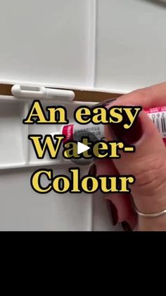 an easy way to water - color furniture with acrylic paint and adhesive tape