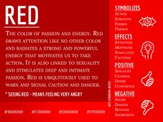 red is the color of passion and energy, red draws attention like no other color