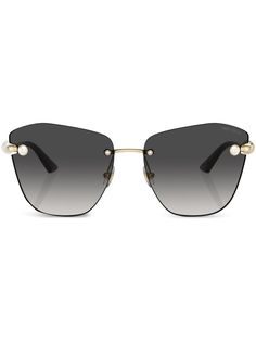 Introducing Jimmy Choo JC4004HB sunglasses, a symbol of elegance and timeless style. The butterfly frame shape is crafted from metal in pale gold color, exuding sophistication. The gradient grey lenses provide both style and protection, while the unique cut design adds an extra touch of allure to these exquisite shades. Elevate your look with this exquisite fusion of craftsmanship and contemporary flair that reflects the essence of Jimmy Choo's iconic aesthetic. Chanel 2, Butterfly Frame, Iconic Bags, Gold Sunglasses, Demi Fine Jewelry, Fine Earrings, Ballet Flat Shoes, Pump Sandals, Lady Dior