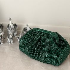 Green Clutch For Party, Green Clutch Bag For Party, Green Clutch Shoulder Bag For Party, Glamorous Green Clutch Bag, Green Pouch Shoulder Bag For Party, Handmade Clutch Potli Bag For Party, Luxury Green Shoulder Bag For Party, Glamorous Green Event Bag, Elegant Handmade Evening Bag For Celebration