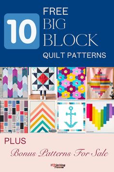 10 free big block quilt patterns for sale