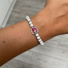 🌸 white and pink miracle bead bracelet with heart charm 🌸  ♥️Catches the light to give off a glow!  ♥️Perfect for nights out or even holidays!  ♥️ Made with elastic   Also available with matching anklets, earrings and chokers! The colour may vary slightly due to most images being taken under direct sunlight or with flash to show you the full effect of the beads x  White beads may appear grey/silver when opened in a dark room. The full effect of the beads will shine through in different lights. Please note: Buyer pays for any return postage/ exchange postage x White Heart Beads Bracelet, Heart Beads Stretch Bracelet For Friendship, White Adjustable Charm Bracelet With Heart Beads, Adjustable White Charm Bracelet With Heart Beads, White Stretch Bracelet With Heart Beads For Friendship, White Charm Bracelet With Heart Charm For Gift, White Charm Bracelet With Heart Charm As Gift, White Beaded Stretch Bracelet For Valentine's Day, White Charm Bracelet With Round Beads For Valentine's Day