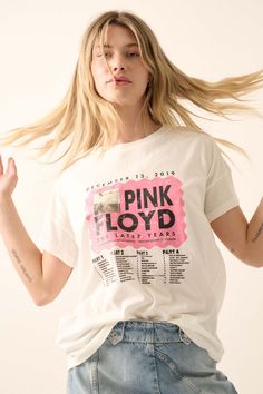 Pink Floyd Later Years Box Set Graphic Tee - ShopPromesa Style Pink, Vintage Canvas, Album Art, Pink Floyd, Box Set, Drop Shoulder, Round Neckline, Graphic Tee, Vintage Style