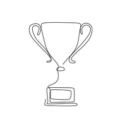 a drawing of a trophy on a white background