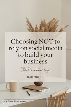 Title: Choosing NOT to rely on social media to build your business over a feminine style background Nervous System Healing, 2023 Social Media, Woman In Business, Business Social Media, Build Your Business, Online Dating Advice, Etsy Success, Seo Specialist