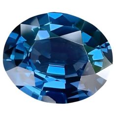 an oval blue diamond on a white background