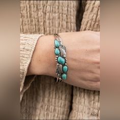 Nwt. Turquoise And Silver. Southwestern Blue Nickel-free Cuff Bracelet, Southwestern Style Blue Nickel-free Cuff Bracelet, Southwestern Style Nickel Free Blue Cuff Bracelet, Trendy Adjustable Blue Cuff Bracelet, Trendy Turquoise Bangle Jewelry, Blue Nickel-free Bangle Cuff Bracelet, Purple Bracelet, Turquoise Bracelet Cuff, Gold Bracelet Cuff