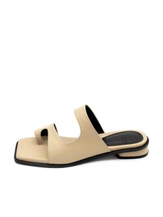 Editor's NotesThe comfortable flat slide sandals will go with every summer outfit- Cutout detail creates the asymmetric silhouette- Designed with a chic square toe- Backless mule sandalsMeasurements(in.)KR 220mm - KR 255mm- Heel height 0.8 in.- Fits true to the size- If you are wearing between sizes, please select a larger one.Composition & Care- Sheep skin- After wearing, lightly brush off dirt with a dry cloth- Use leather cleaner if neededDesigner- by NONETHELESS Leather Cleaner, Sheep Skin, Comfortable Flats, Silhouette Design, Summer Outfit, Flat Sandals, Slide Sandals, Mule, Sheep