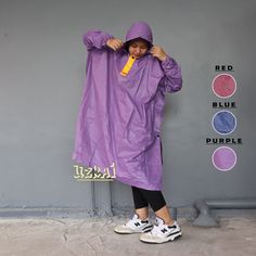 IMPORTANT: PLEASE READ BELOW PRIOR TO ORDERING Size Details : -material width = 104cm -material length = 107cm -hand length =  41cm -Material thickness = 0,15mm Raincoat sleeve poncho with hood attached, neck strap and elastic band in hand. This raincoat poncho now comes in a variety of colors, made of high quality vinyl which is suitable for outdoor activities, parks, concerts, hiking, camping, travelling, fishing, sporting events. You feel comfortable wearing it in rainy weather, save you from Hooded Raincoat With Drawstring Hood For Outdoor Activities, Oversized Hooded Raincoat With Drawstring Hood, Rainy Season Raincoat With Drawstring Hood, Oversized Solid Waterproof Raincoat, Oversized Waterproof Raincoat, Oversized Hooded Raincoat With Adjustable Hood, Oversized Waterproof Windbreaker For Outdoor Activities, Oversized Hooded Windbreaker For Outdoor Activities, Oversized Hooded Raincoat For Outdoor Activities