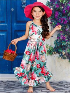 Step up your kiddo's special occasion wardrobe with this contemporary jumpsuit flaunting a playful ruffles and lightweight fabric. Includes flamingo print, unicorn print and floral prints {"@context":"https://schema.org/","@type":"Product","@id":"https://www.miabellebaby.com/products/girls-printed-drawstring-ruffled-hem-palazzo-jumpsuit-4-color-options#product","name":"Girls Drawstring Ruffled Hem Palazzo Jumpsuit","itemCondition":"https://schema.org/NewCondition","mpn":"1717482455106","sku":"JA Summer Birthday Parties, Spring Jumpsuits, Palazzo Jumpsuit, Princess Movies, Matching Costumes, Spring Beauty, Summer Birthday, Unicorn Print, Flamingo Print