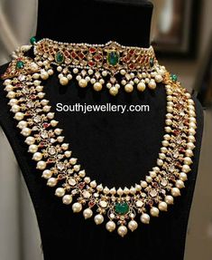 Hazoorilal Jewellers, Diamond Jewellery Designs, Jadau Jewellery, Designer Diamond Jewellery, Traditional Jewellery, Long Pearl Necklaces