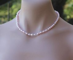 Pink Blush Pearl Back Drop Necklace Baby Pink Pearl Bead | Etsy Delicate Pink Pearl Necklace, Delicate Beaded Necklaces For Wedding With Round Beads, Delicate Pink Pearl Necklace For Wedding, Pink Pearl Charm Necklace For Wedding, Delicate Pearl Beaded Necklaces For Wedding, Wedding Pink Pearl Charm Necklace, Pink Pearl Chain Necklace For Wedding, Pink Pearl Necklaces For Wedding, Pink Pearl Chain Beaded Necklace For Wedding