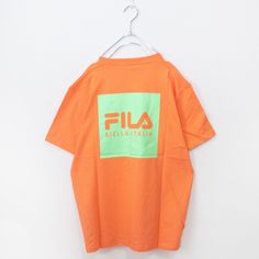 A T-shirt with a simple FILA logo design.
 One size fits all and can be worn by both men and women.

 A FILA T-shirt series featuring models worn by global artist BTS.

 One size: Length 67cm Shoulder width 45cm Sleeve length 21cm Bust 106cm Hem width 54cm

 Body: 100% cotton
 Rib: 95% cotton, 5% polyester

 Notes: ■Size: Actual dimensions are measured when laid flat. Please note that there may be slight differences in size depending on the material.

 ■Regarding color: Please note that the col Green Cotton T-shirt With Logo, Urban Short Sleeve Logo T-shirt, Urban Style Short Sleeve Logo T-shirt, Casual Green Logo T-shirt, Green Casual Logo T-shirt, Green Casual T-shirt With Logo, Orange Crew Neck T-shirt With Logo Print, Urban Short Sleeve Top With Logo, Orange Graphic T-shirt For Streetwear