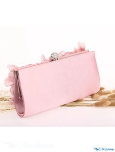 OrcaJump - Womens Floral Print Chiffon Party/Evening Bag in Pink, Fuchsia, and Black Pink Feminine Clutch For Wedding, Spring Evening Rectangular Bag, Spring Pink Formal Bags, Pink Formal Bags For Spring, Pink Formal Bag For Spring, Feminine Pink Evening Bag For Events, Chic Pink Evening Bag For Party, Feminine Pink Clutch Evening Bag, Feminine Rectangular Evening Bag For Party