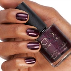 Merlot Color Nails, Dip Manicure Ideas Winter, Edgy Nail Designs Simple, Eggplant Nail Color, Nail Ideas Dark Colors, Gel Nail Colors For Winter, Cabernet Nails, Business Nails Professional