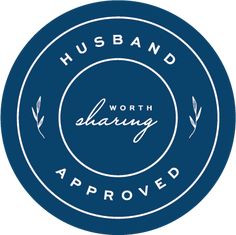 the logo for husband's worthing approved product, which is blue and white