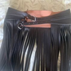 New Black (M) Fringe Belt . Fringe Belt, Fringed Belt, New Black, Belts, Women Accessories, Women Shopping, Black, Color