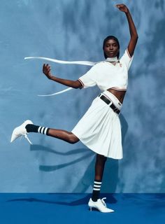 'Play On' by Campbell Addy in Vogue US and UK with Achenrin, Akon, Maty and Nyagua. Campbell Addy, Athleisure Editorial, Maty Fall, Tennis Fashion Editorial, Sports Fashion Photography, Grandpa Fashion, Sport Editorial, Sports Fashion Editorial, Pop Art Fashion