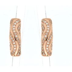 Royal 14K Rose Gold Diamond Earrings - 0.28 Carat Total Diamond Weight Luxury Elegant Rose Gold Linear Earrings, Luxury Rose Gold Drop Linear Earrings, Timeless Rose Gold Hoop Earrings For Formal Events, Timeless Rose Gold Hoop Earrings For Formal Occasions, Luxury Rose Gold Huggie Earrings For Formal Occasions, Classic Rose Gold Earrings With Elegant Design, Exquisite Rose Gold Earrings For Formal Occasions, Elegant Rose Gold Earrings With Pave Setting, Luxury Rose Gold Huggie Earrings For Wedding