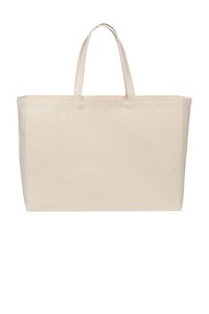 Port Authority ® Cotton Canvas Jumbo Tote - NATURAL - OSFA | Port Authority Cotton Canvas Jumbo Tote Bag in Natural Size OSFA Cheap White Square Bucket Bag, Beige Shopping Bags With Reinforced Handles, Beige Shopping Bag With Reinforced Handles, Neutral Rectangular Canvas Bag For Daily Use, Rectangular Neutral Canvas Bag For Daily Use, Neutral Cotton Bags For Daily Use, Beige Rectangular Canvas Bag With Reinforced Handles, Neutral Rectangular Canvas Bag, Rectangular Neutral Canvas Bag