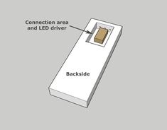 the back side of an electronic device with instructions for connection area and led driver