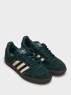 Dark Green Adidas Shoes, Street Wear Sneakers, Y 3 Adidas, Cool Girl Shoes, Cool Sneakers Women, Nike Shoes Ideas, Women’s Sneakers, Cool Shoes Women, Retro Adidas Shoes