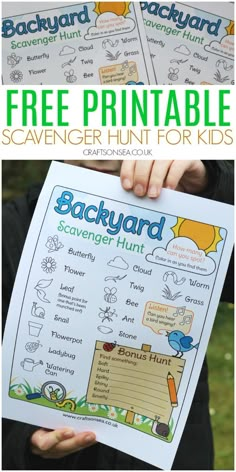 the free printable scavenger hunt for kids