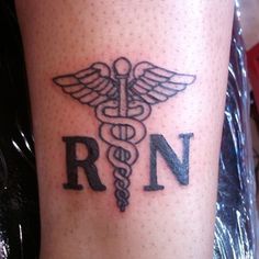 nurse caduceus tattoos designs - Google Search Nurse Tattoo Ideas, Medical Tattoo Nurse, Health Tattoo, Symbol Tattoos, Cover Up Tattoos, Symbolic Tattoos