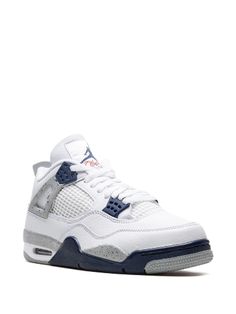 Air Jordan 4 "Midnight Navy" sneakers Jordan 4 Midnight Navy Blue, Air Jordan 4 Midnight Navy, Jordan 4 Midnight Navy, Retro Jordans, Basketball Silhouette, Jordan 4’s, Navy Sneakers, Jordan Air, Navy Man