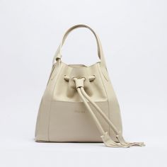 Shoes List, Sailor Bags, Summer Purses, Color Ivory, Leather Handle, Pebbled Leather, Timeless Pieces, Bag Making, Bucket Bag