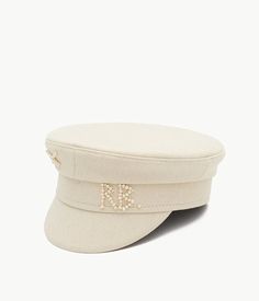 Pearls-embellished Baker Boy Cap Elegant Beige Flat Cap, Baker Boy Cap, Girls Diary, Relaxed Outfit, Hats Accessories, Baker Boy, Online Shop Accessories, Evening Outfits, Rich Girl