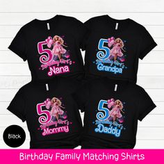 **Blonde Girl Doll birthday shirt, Custom Birthday Girl Shirt, Mommy of the Birthday, Bday Family Matching Shirt, Personalized Birthday Tee** ✨Our designs are original creations✨ ✨We welcome any custom orders you may have. Please message us! ✨ 👕 100% Cotton T-Shirt Care Guide: * Wash in cold water 🚿 * Tumble dry low or hang to dry 🌬 * Do not iron directly on the print 🚫🔥 * Avoid bleach and fabric softeners to maintain the print quality 👌 📏Size Information: * Available in XS to 5XL 📏 * Offers a unisex fit that is flattering for both men and women, boys and girls 👫 * Check the size chart for accurate measurements before ordering 🔍 ✨ Key Features: * Made with 100% combed and ring-spun cotton 🌱 (Heather colors contain polyester) * Super soft and lightweight, with the right amount of Barbie Birthday Shirts For Family, Barbie Birthday Shirt, 5th Birthday Girls, Birthday Flyer, Barbie Birthday, Birthday Girl Shirt, Birthday Tee, Girl Shirt, Custom Birthday