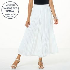 WynneLayers Pull-On Pleated Pant with Chiffon Overlay Pants that bring the drama to any outfit. They have just as much movement as any swingy skirt, and the chiffon overlay makes them extra fabulous. Elegant Pleated Summer Bottoms, Elegant Summer Pleated Pants, Fitted Chiffon Pleated Bottoms, Chic Flowy Bottoms For Daywear, White Non-stretch Pleated Bottoms, Elegant Flowy Bottoms For Day Out, White Pleated Summer Pants, Non-stretch Pleated Pants For Summer, Summer White Pleated Pants