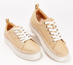 These casual sneakers just scream summer with an espadrille trim and canvas upper. The platform sole gives a little lift that looks great with shorts or skirts. From Jack Rogers. Summer Platform Sneakers With Thick Sole, Spring Platform Sneakers Comfortable Style, Casual Summer Platform Sneakers With Thick Bottom, Casual Platform Espadrilles For Summer, Casual Canvas Shoes With Thick Bottom, Casual Summer Platform Espadrilles, Casual Summer Espadrilles With Platform, Spring Casual Platform Sneakers With Thick Bottom, Casual Platform Sneakers With Thick Sole For Spring