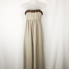 Nwt Alice + Olivia Alice And Olivia Maxi Dress Size Medium. Belle Beaded Long Dress. Original Price $588. Some Flaws. Two Small Holes And Missing One Large Bead. Otherwise A Very Elegant Dress The Material Is Kind Of Like A Guaze Linen. The Pit To Pit Measurement Is About 18 Inches 17 Inches The Waist Laying Flat Is About 16 Inches And The Length From The Top Is 55 Inches. Zipper On The Side. Embellished Strapless Dress For Summer Wedding, Bohemian Beige Strapless Dress, Summer Wedding Strapless Embellished Dress, Summer Wedding Embellished Strapless Dress, Cream Embellished Summer Dress, Summer Cream Embellished Dress, Strapless Cream Dress For Beach, Halter Top Maxi Dress, Asymmetrical Maxi Dress