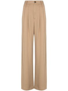 khaki brown TENCEL™ high waist button fastening two side slit pockets two rear welt pockets Darted Trousers Outfit, Photographie Indie, Reformation Clothing, Tan Trousers, Being Better, Work Fits, Khaki Trousers, Brown Trousers, Future Wardrobe