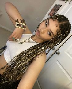 Big Box Braids Hairstyles, Goddess Braids Hairstyles, Hippie Hair, Braided Hairstyles For Teens, Long Braids