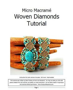 the book is showing how to make beaded bracelets with turquoise stones and beads