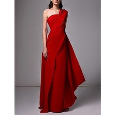 Silhouette:Sheath / Column; Hemline / Train:Sweep / Brush Train; Closure:Side Zipper; Built-In Bra:No; Embellishment:Ruched,Pleats; Fabric:Stretch Chiffon; Sleeve Length:Sleeveless; Tips:Colors may vary slightly due to different monitor settings,Professional dry cleaner only; Boning:No; Style:Elegant; Occasion:Formal; Neckline:One Shoulder; Front page:Evening Gown; Listing Date:10/25/2023; Bust:; Hips:; Hollow to Floor:; Waist: Red Green Dress, Formal Wedding Guests, Formal Wedding Guest Dress, Shoulder Stretch, Evening Dresses Online, Cheap Evening Dresses, Dresses Formal Elegant, Black Tie Dress, Elegant Dress