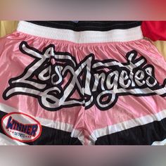 New With Tags Size Small Front Is Plain The Back Of The Shorts Says “Los Angeles” They Are A Bit See Through Brand Is Romwe Pink Graphic Print Shorts For Summer, Pink Sporty Bottoms With Graphic Print, Sporty Pink Graphic Print Bottoms, Sporty Pink Bottoms With Graphic Print, Pink Letter Print Bottoms For Streetwear, Pink Sports Bottoms With Graphic Print, Pink Sports Shorts With Graphic Print, Pink Bottoms With Elastic Waistband For Streetwear, Pink Graphic Print Pants For Streetwear