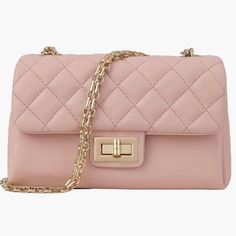 Condition: Brand New Color: Pink Made Of High-Quality Faux Leather. Size: L8" X W3.7" X H4.3". Strap Drop: Adjustable The Classic Quilted Elegance Crossbody Styled With A Turn-Lock Closure, And Quality Gold Chain Strap; It Designed With 3 Compartments, One Is A Zippered Compartment, And It Has Enough Space To Fit All Your Essentials And Keep Them Neatly Organized It’s Erfect For Work, School, Travel, Going Out, Shopping, Parties, Etc. This Is A Fantastic Gift Choice For Your Wife, Daughter, Girl Elegant Pink Quilted Shoulder Bag, Chic Pink Quilted Shoulder Bag, Gorgeous Closet, Fringe Crossbody Purse, Handmade Leather Purse, Mini Crossbody Purse, Western Purses, Brown Leather Crossbody Bag, Vera Bradley Wallet