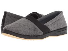 Foamtreads Coddles (Black) Women's Slippers. Cuddle your weary feet in the coziness of the Coddles slip-on. Soft terry uppers mold to your feet with each step. Quilted design and satin band offer added interest. Terry linings wick away moisture for healthy  dry feet. Memory foam footbed provides cushioning and shock absorption. Non-marking rubber outsole for grip and traction. Hand wash and air dry. Imported. Measurements: Hee #Foamtreads #Shoes #ClosedFootwear #Slipper #Black Liner Socks, Shoes Mens