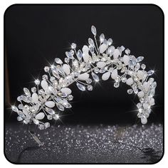 PRICES MAY VARY. Bride wedding tiara and crown is adorned with sparkling rhinestone leaf,beads and high quality alloy,glistening all over!Not easy to fade and broken. Silver crown headband is normal size for women.One size fits most. Bridal rhinestine tiara headband is absolutely gorgeous.Two combs located on both ends of the crown which can grip the hair more tightly. Bridal headband is suitable for weddings,prom,parties,engagements,events,birthday parties or other special occasions you want to Princess Headpiece, Silver Rhinestone Headband, Headband Crystal, Wedding Tiaras, Engagement Events, Tiara Headband, Bridal Headwear, Leaf Beads, Headband Tiara