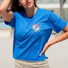 Bring the heat with our 'Palm Power' design. Vibrant palm trees and tropical vibes—because your workout wardrobe deserves a vacation. Choose Your Length T-Shirt From workout to hangout, our Choose Your Length T-Shirt has you covered—literally. Go full-length for laid-back vibes or cropped for a bit of edge. Why You'll Love It: Customizable Fit: Full-length or cropped—the choice is yours. Soft & Durable: Made from a comfy blend of Airlume combed and ring-spun cotton/polyester. Stay True Fit: Pre- Power Design, Latest Tattoos, Snake Eyes, Workout Wardrobe, Bring The Heat, Stay True, Tropical Vibes, High Waisted Leggings, The Heat