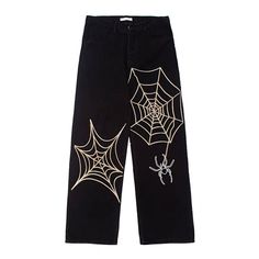 Spider Web Embroidery, Web Embroidery, Baggy Pants Men, Y2k Pants, Style Gothic, Oversized Jeans, Style Cargo, Hoodie Size Chart, Jacket Outfit