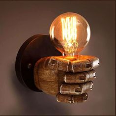 About: Add a vintage vibe to your nest with this Retro Creative Wall Lamp. Specs: Light bulb is not included Voltage: 220V Material: ABS, resin Size: 15x12x6cm/5.9"x4.7"x2.3" Bar Sala, Loft Stil, Decorative Wall Sconces, Bedroom Light Fixtures, Industrial Light Fixtures, Wall Mounted Lamps, Industrial Wall, Creative Wall, Loft Style