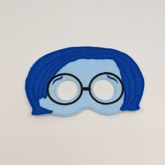 Emotions Masks Novelty Eye Mask For Masquerade, Novelty Eye Mask For Costume, Novelty Costume Eye Mask, Fun Eye Mask For Masquerade, Blue Masks And Prosthetics For Halloween Costume Party, Playful Eye Mask For Masquerade, Themed Costume Eye Mask, Novelty Full Face Costume Mask, Full Face Novelty Costume Mask